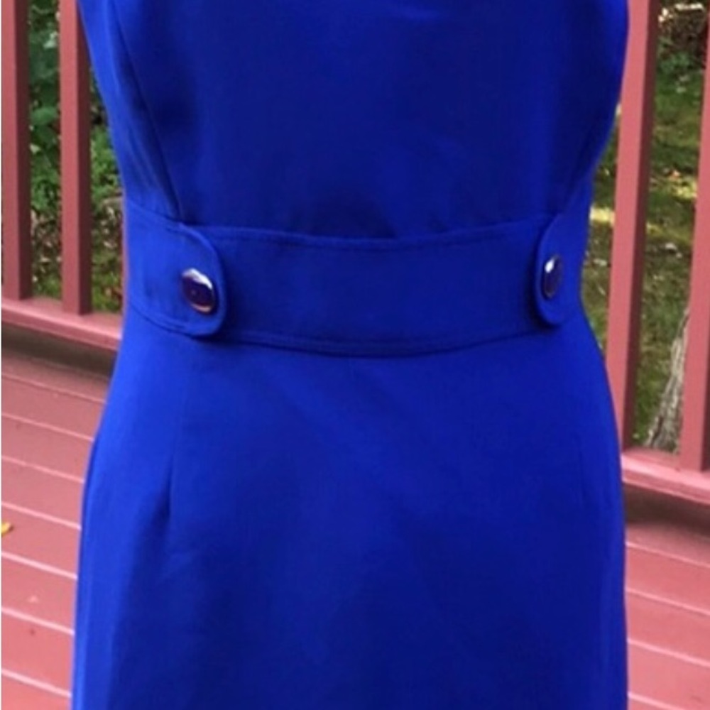 Tahari- Blue Cobalt sleeveless dress